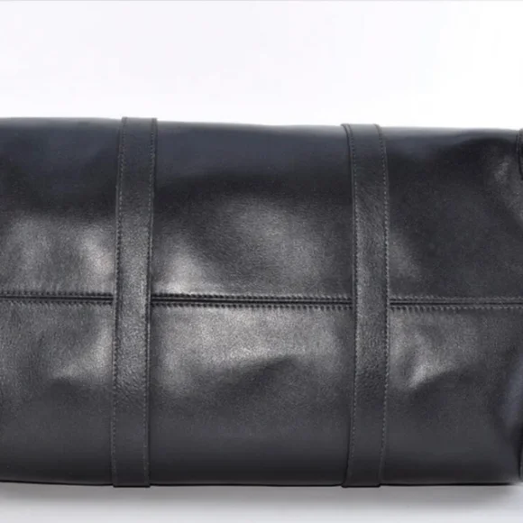 Valentino Garavani: Black Leather Boston Bag - Picture 5 of 12